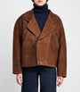 Brown Suede Oversized Jacket