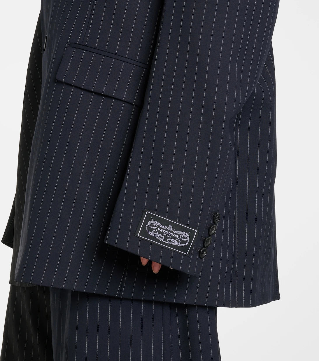 Vetements - Pinstripe wool blazer