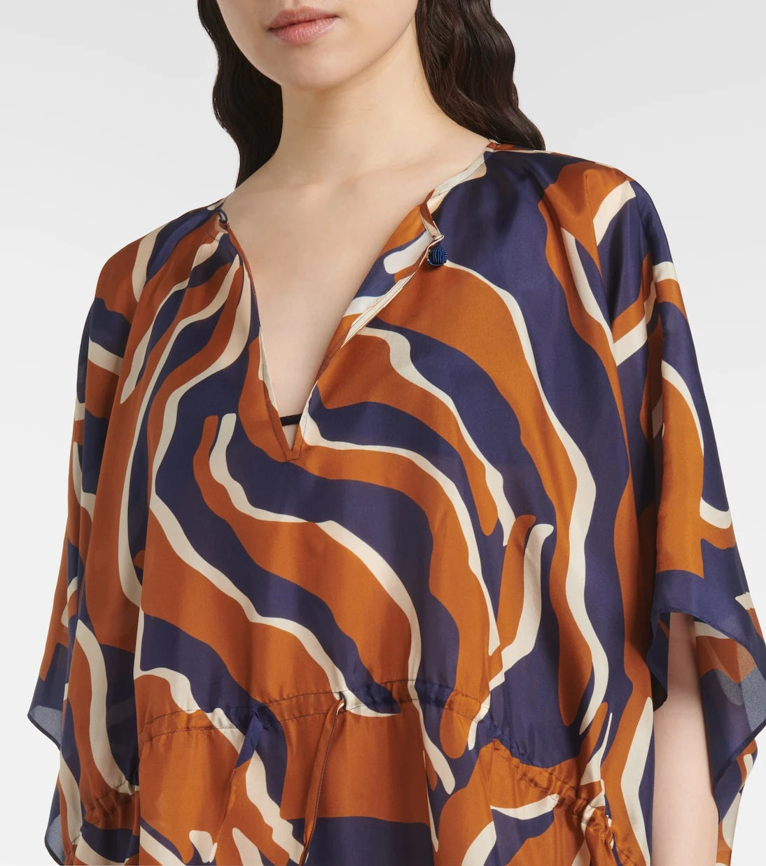 Eres - Archipel printed gathered silk kaftan