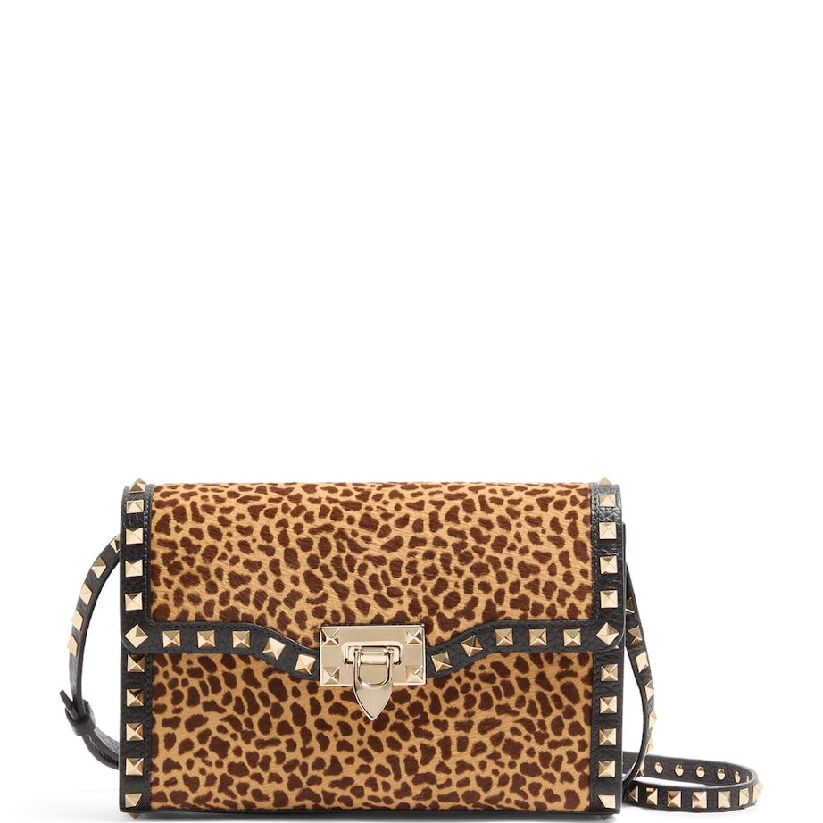 Small Leather Rockstud Shoulder Bag