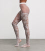 Falke White Floral Lace Tights