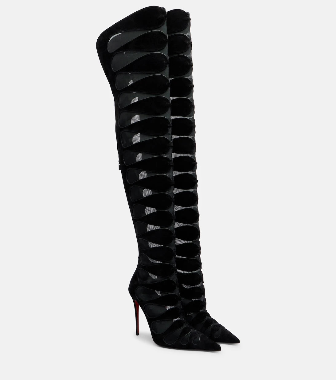 Christian Louboutin - حذاء سيرك ماكس بوتا ألتا 100 طويل يصل للركبة