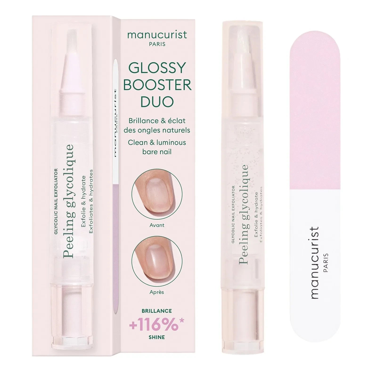 Manucurist - Glossy Booster care and shine set - 30g