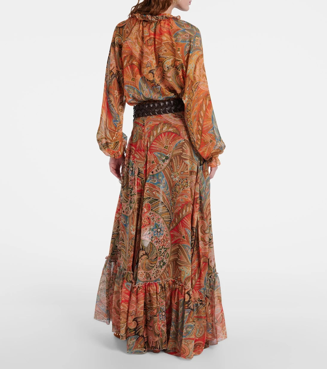 Etro - Printed silk maxi skirt