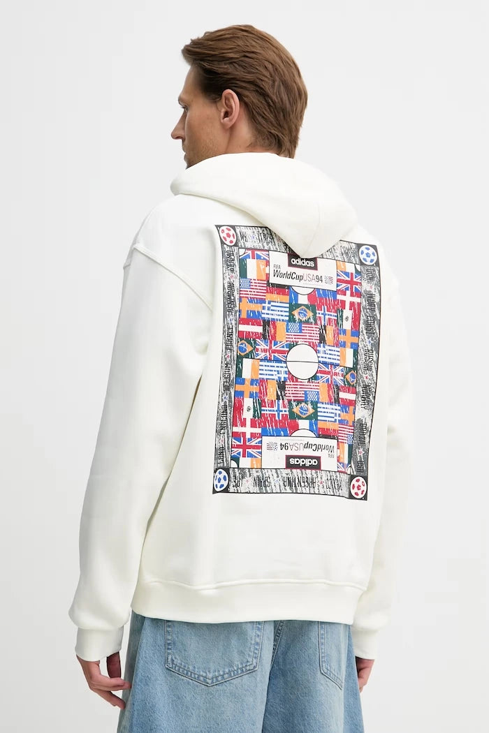 adidas Originals erkek pamuklu kapüşonlu sweatshirt