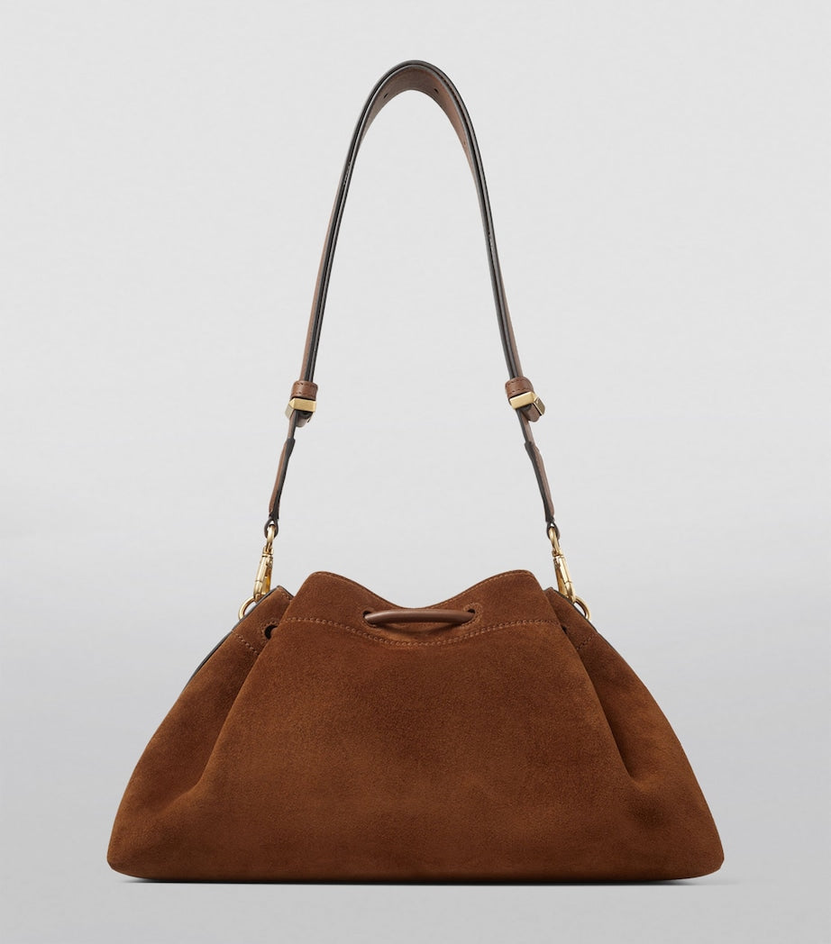 Jimmy Choo Multi Medium Suede Cinch Bucket Bag