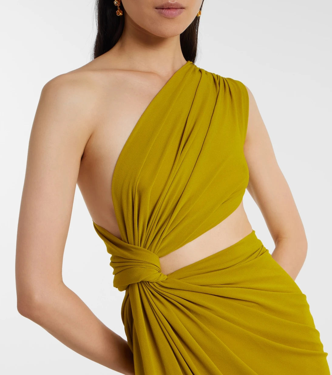 Alex Perry - Draped one-shoulder crêpe jersey gown