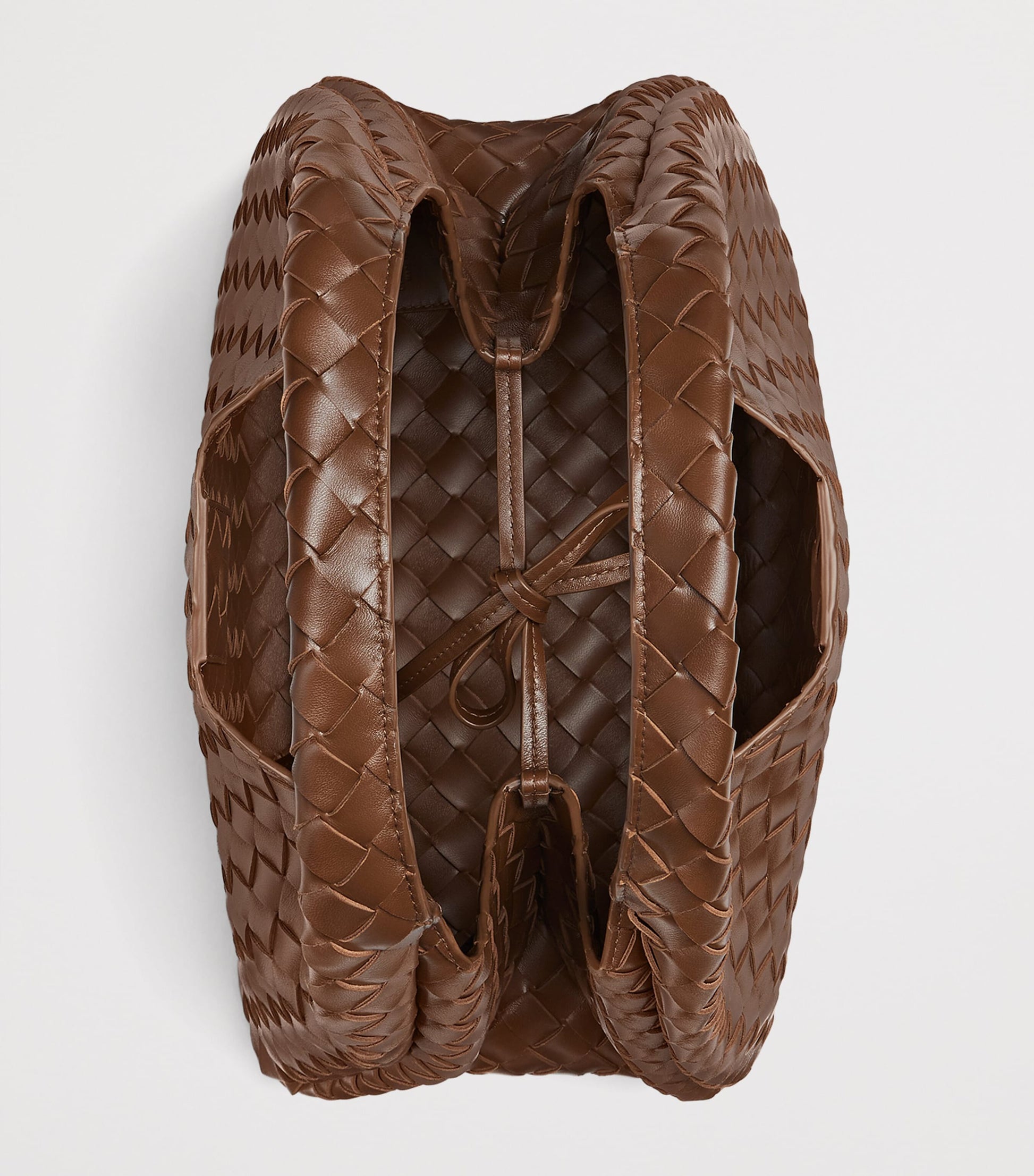 Bottega Veneta Grey Medium Leather Intrecciato Campana Shoulder Bag