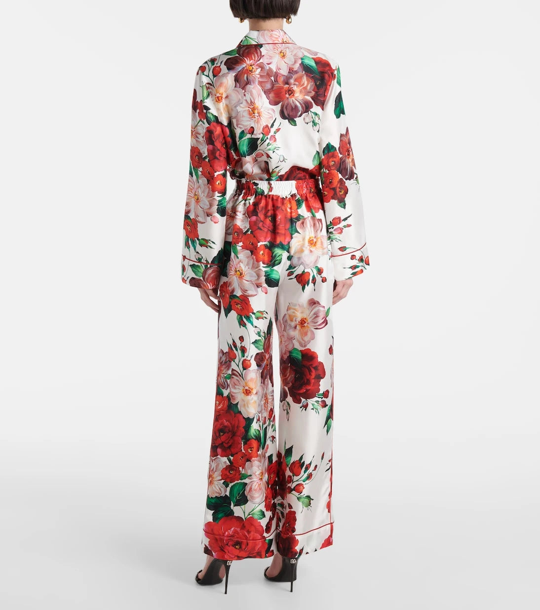 Dolce&Gabbana - Floral silk satin wide-leg pants