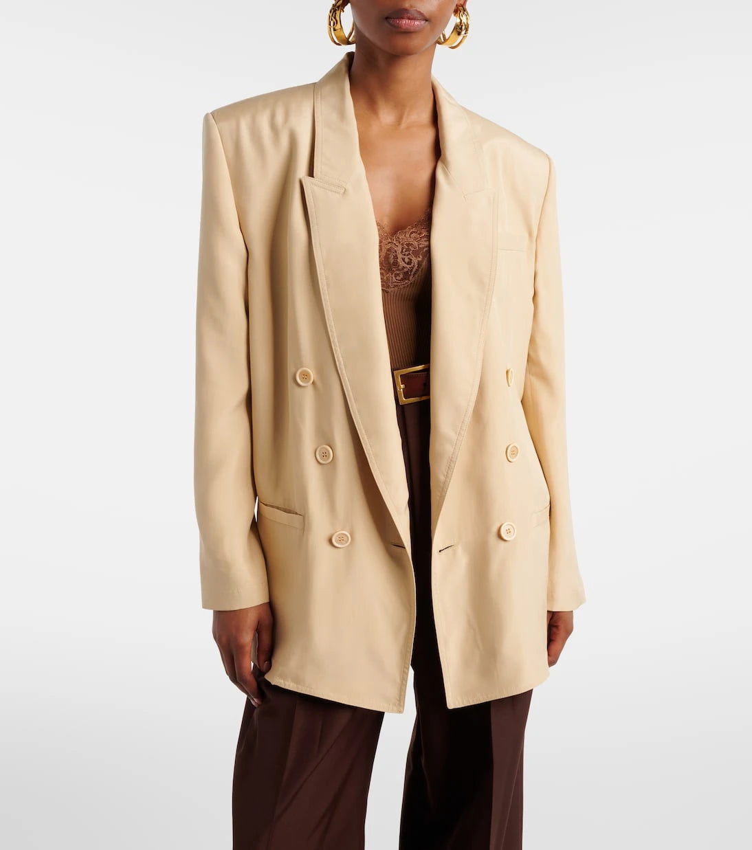 Saint Laurent - Double-breasted silk blazer