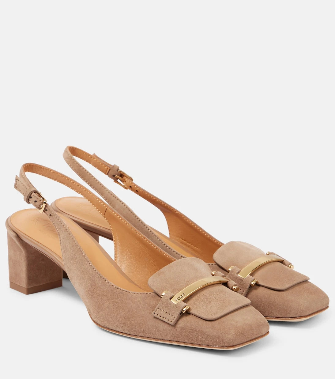 Tod's - 50 suede slingback pumps