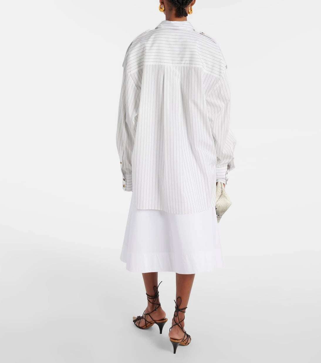 Khaite - Tamal pinstriped oversized cotton shirt