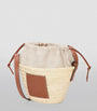 LOEWE Beige x Paula's Ibiza Woven Drawstring Bucket Bag
