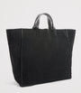 Giorgio Armani Suede Leather-Trim Tote Bag