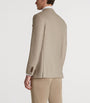 Neutral Wool Flannel Herringbone Bourdon Blazer
