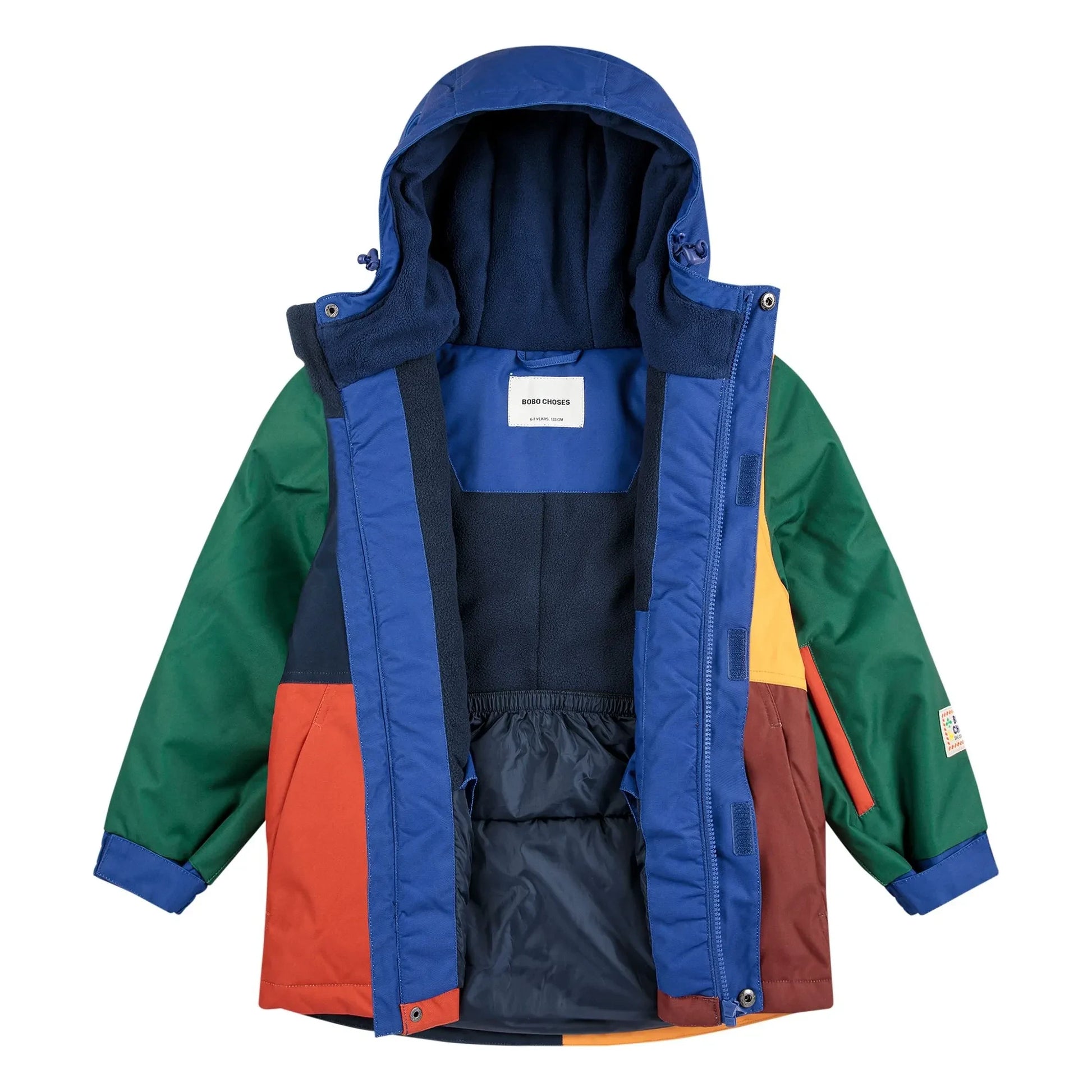 Bobo Choses - Colorblock Recycled Fiber ski jacket | Blue