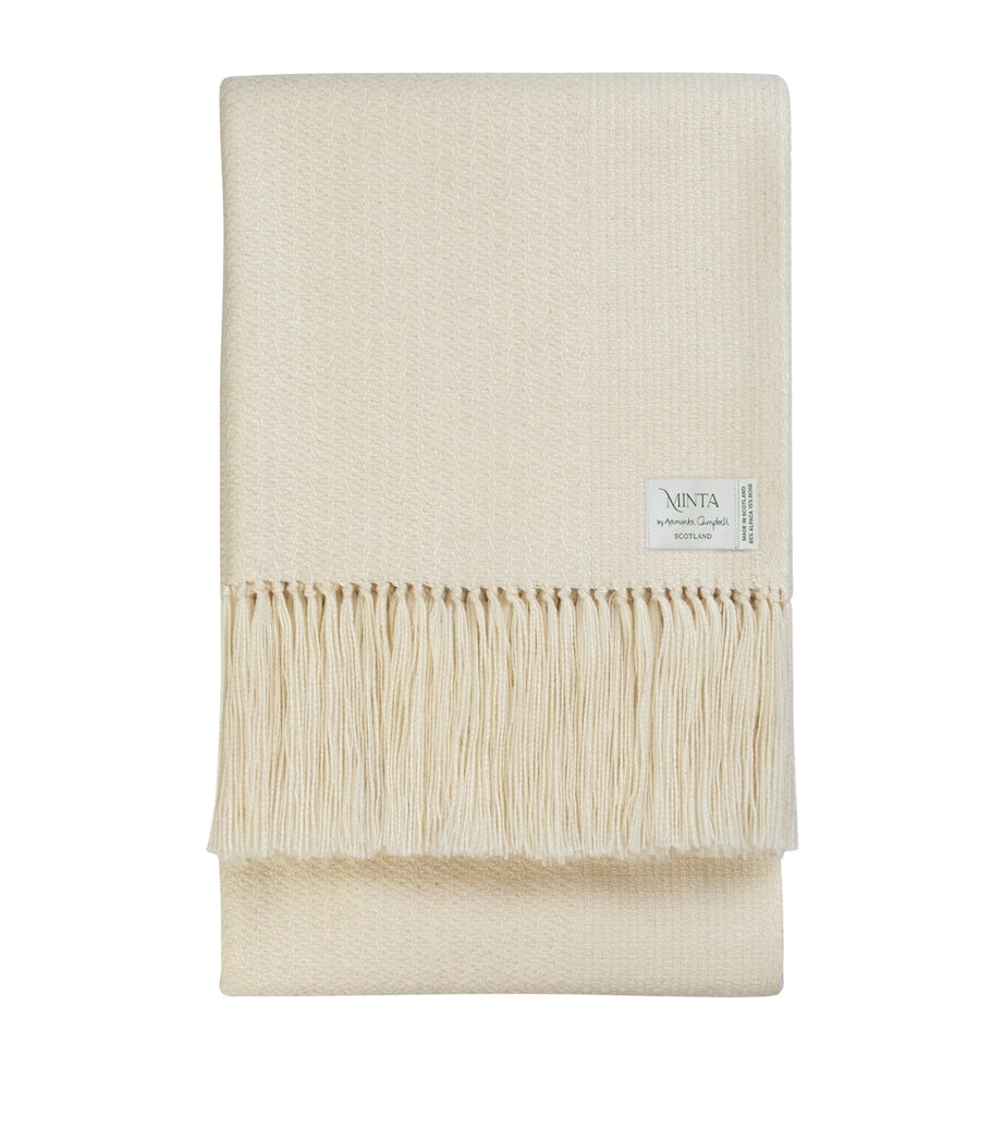 Araminta Campbell Large Alpaca-Blend Woodland Throw (150cm x 300cm)