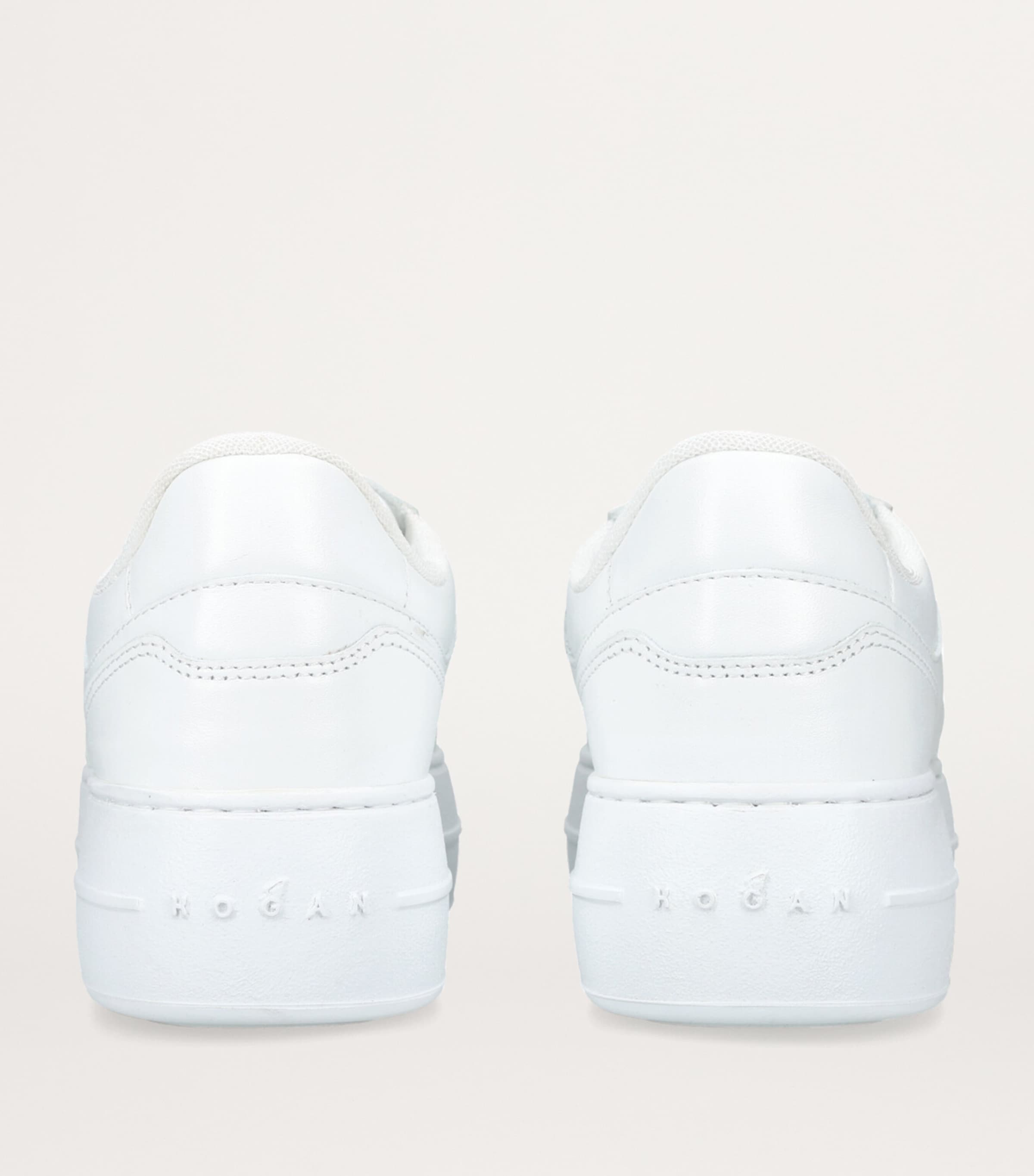 White Leather Skyscraper Sneakers
