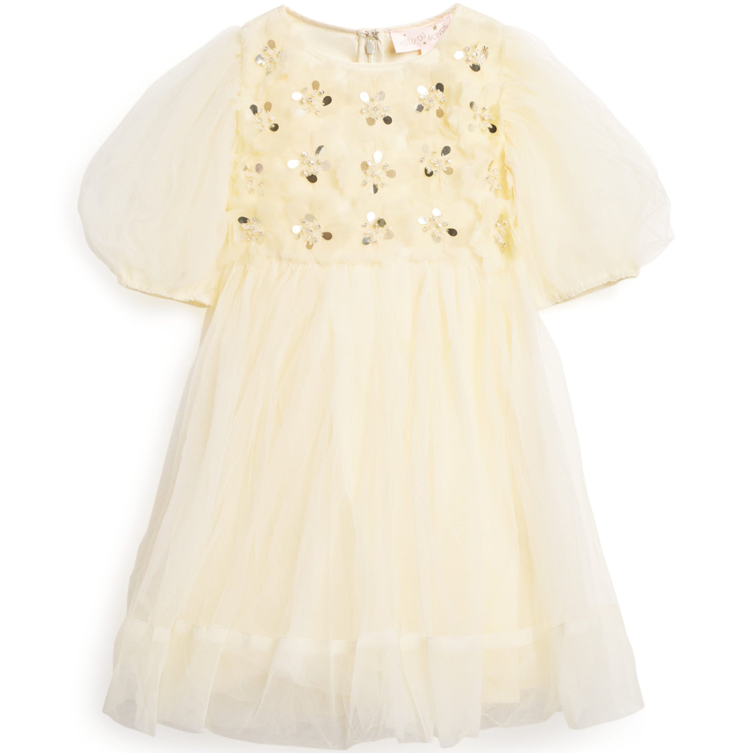 Tutu Du Monde Yellow Tulle Embellished Camille Dress (2-11 Years)