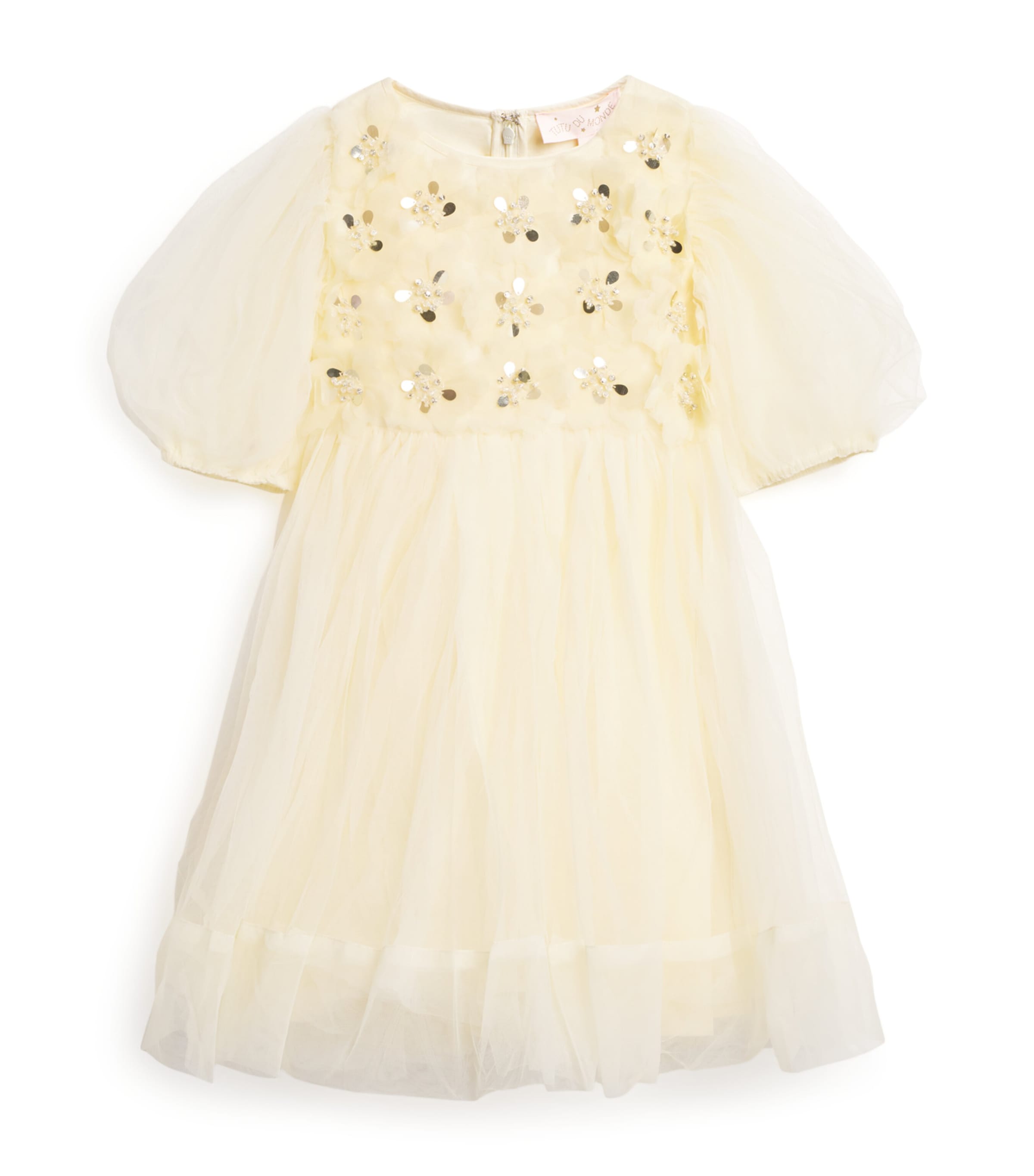 Tutu Du Monde Yellow Tulle Embellished Camille Dress (2-11 Years)