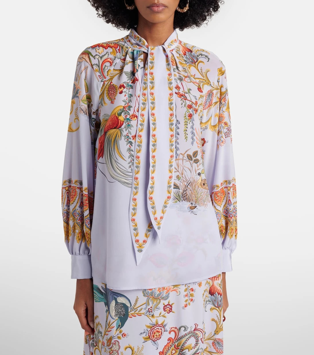 Etro - Semi-sheer jacquard blouse