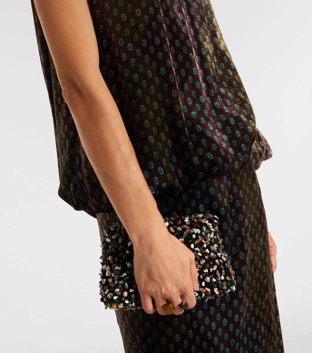 Dries Van Noten - Printed satin maxi dress