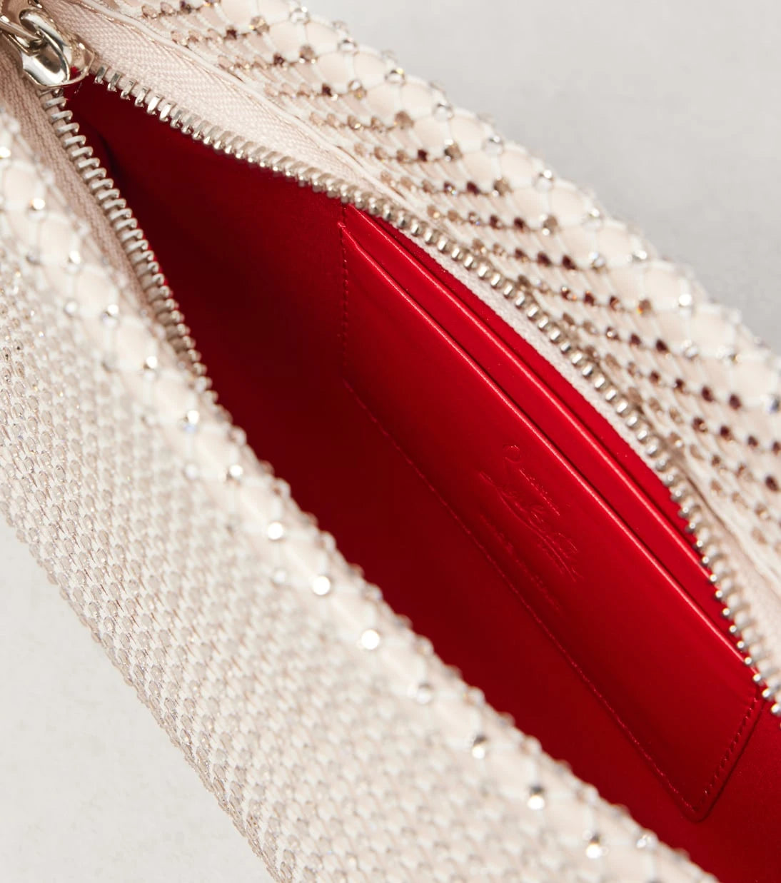Christian Louboutin - Loubitwist Small leather clutch with strap