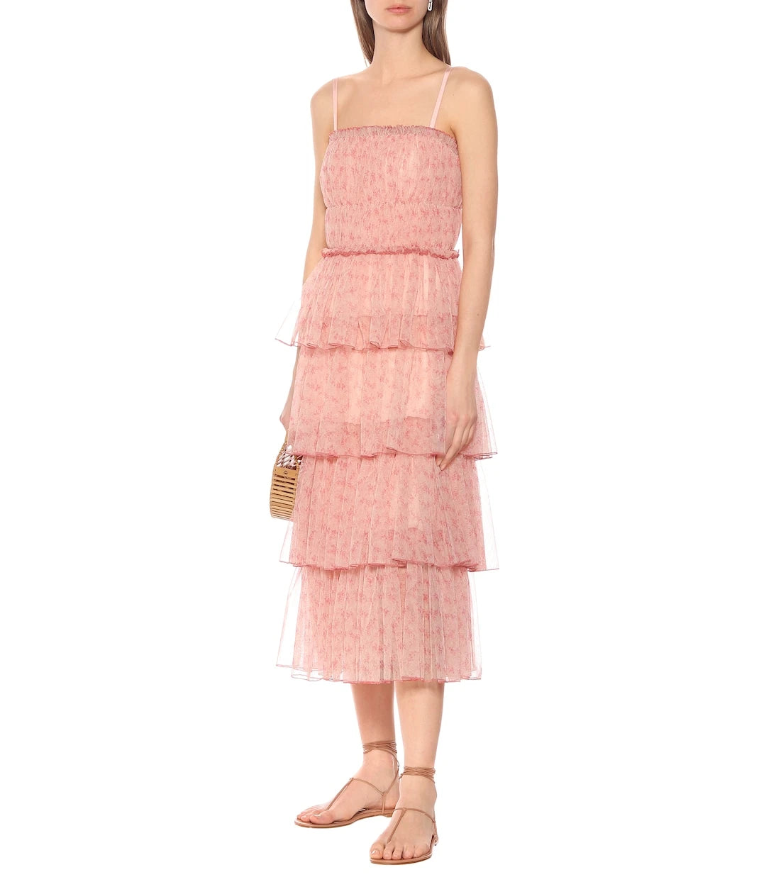 Simkhai - Harlyn floral tulle midi dress