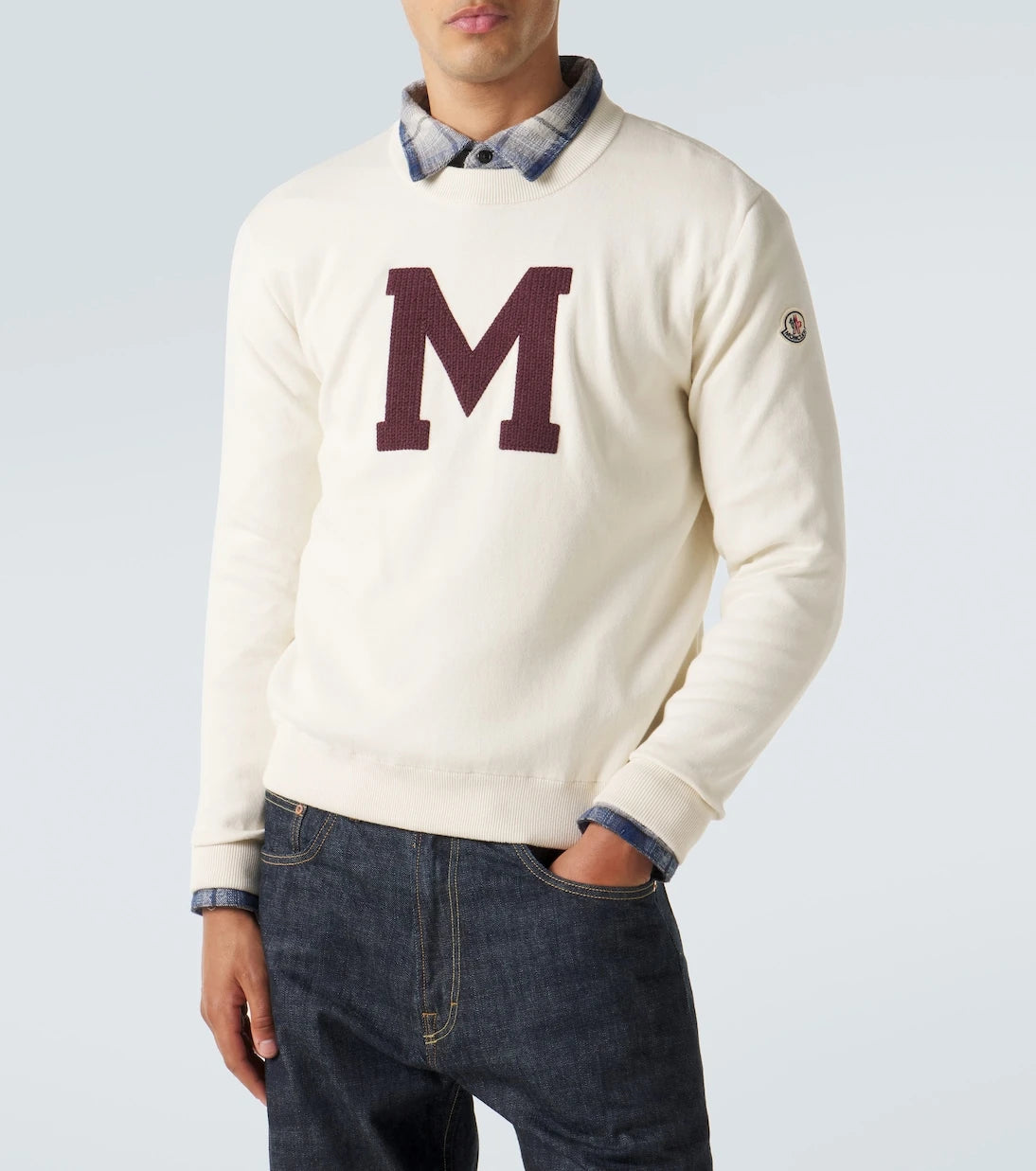 Moncler - Embroidered cotton-blend sweater