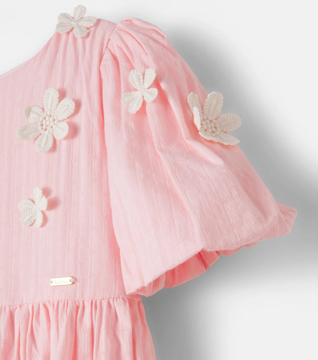 Patachou - Floral-appliqué cotton dress