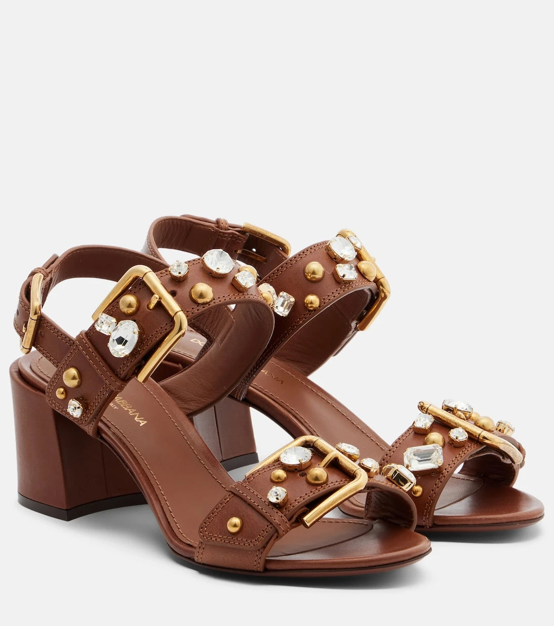 Dolce&Gabbana - Keira embellished leather sandals
