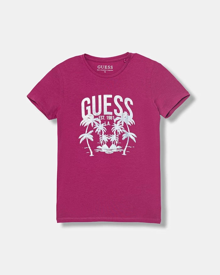 Guess Çocuklar için pamuklu elastanlı tişört