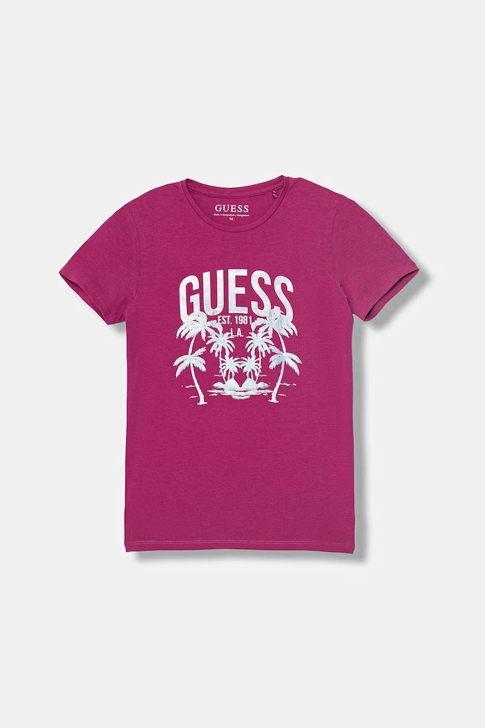Guess Çocuklar için pamuklu elastanlı tişört