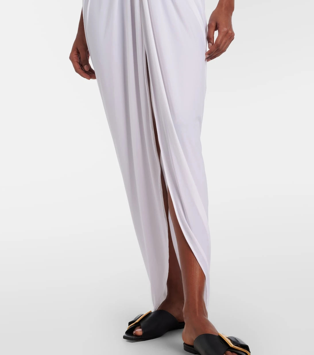 Balmain - Embellished jersey maxi dress