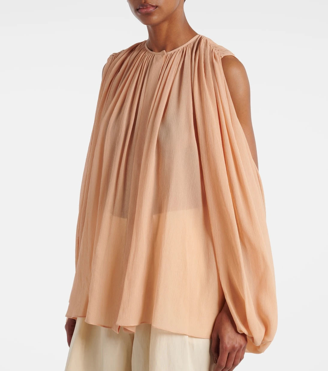 Stella McCartney - Draped silk chiffon blouse