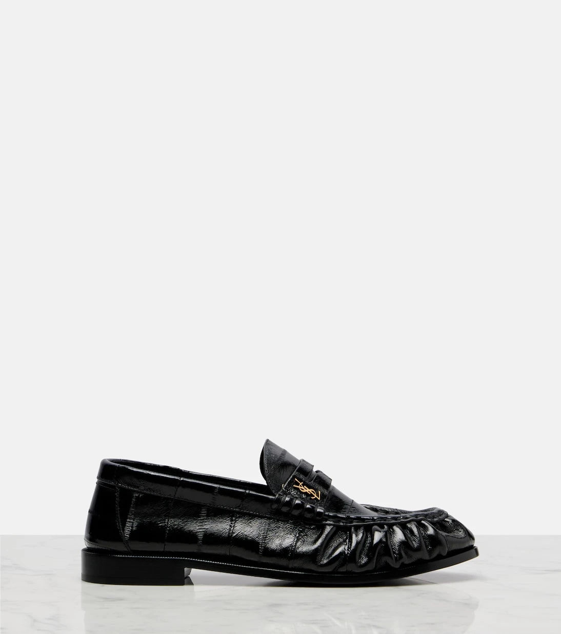 Saint Laurent - Eel leather penny loafers