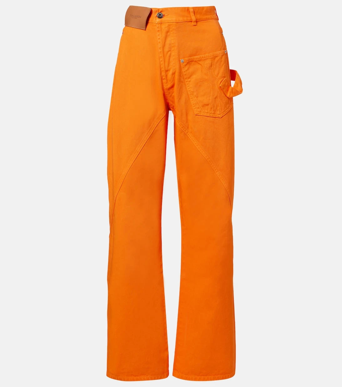 JW Anderson - Embroidered high-rise straight jeans
