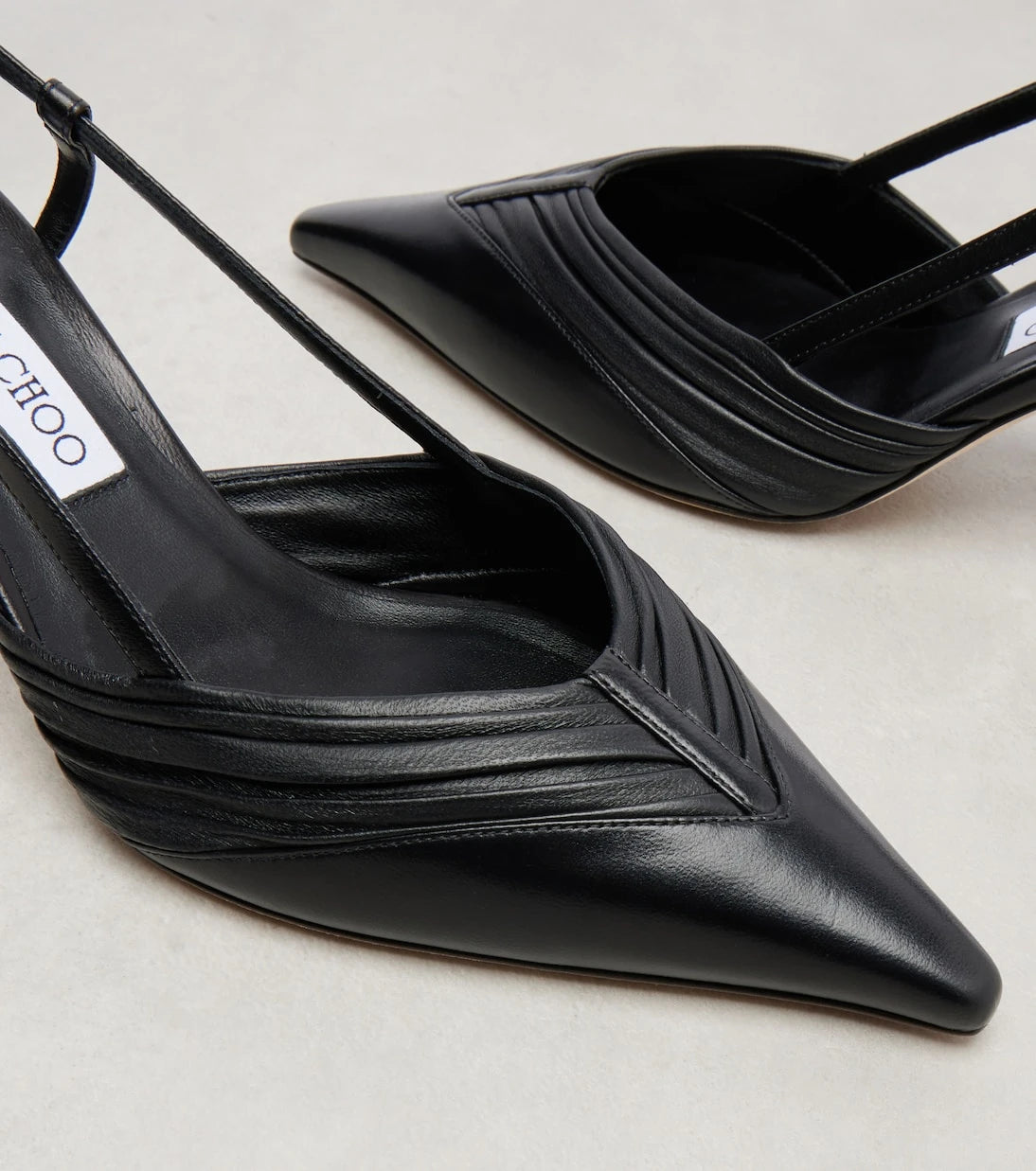 Jimmy Choo - Afia 65 leather slingback pumps
