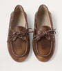 Brown Bleached Leather Loafers