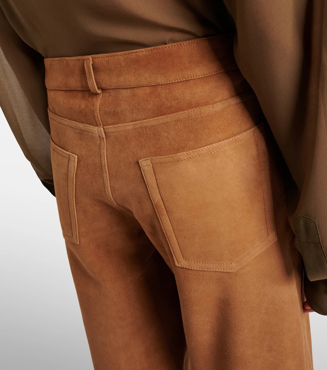 Nour Hammour - Milo suede wide-leg pants