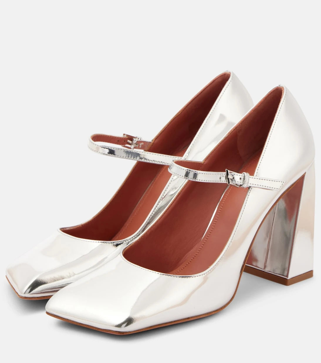 Amina Muaddi - Charlotte 95 leather Mary Jane pumps