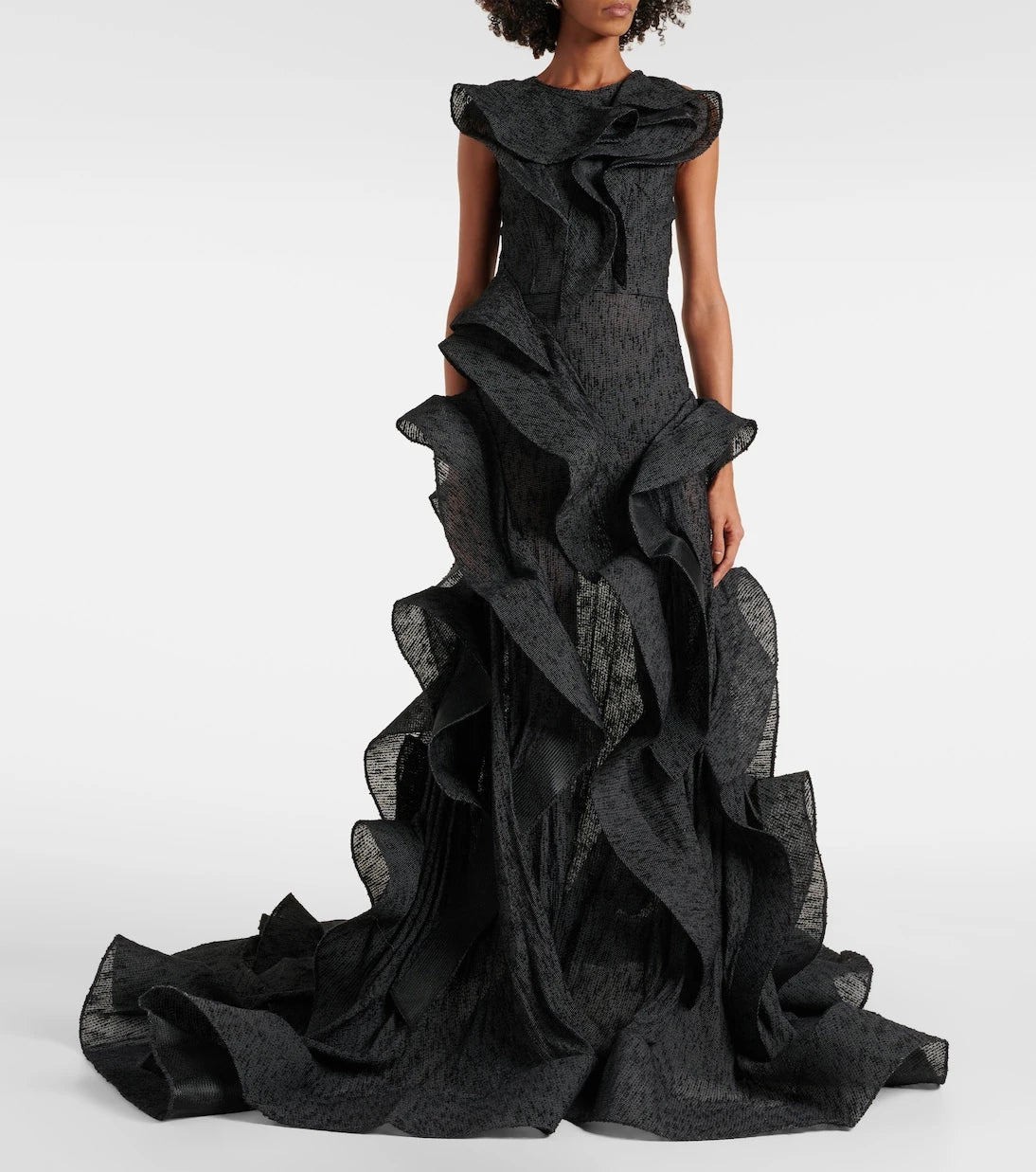Maticevski - Spiral ruffled gown