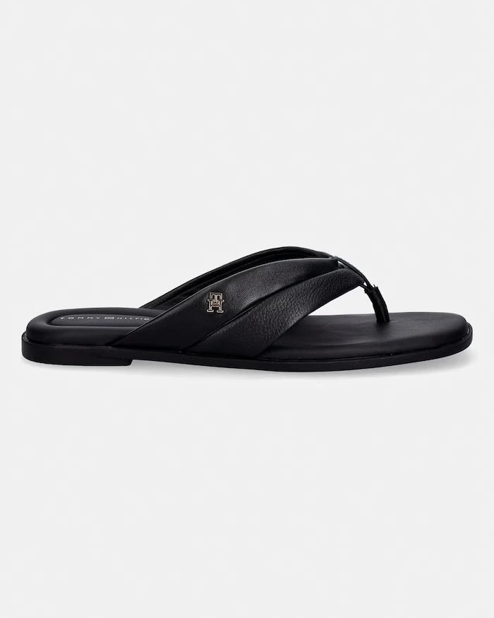 Tommy Hilfiger Kadın Deri Parmak Arası Terlik ELEVATED TOE POST LTH SANDAL