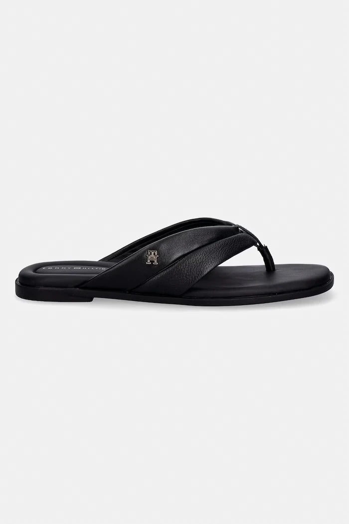 Tommy Hilfiger джапанки дамски кожени ELEVATED TOE POST LTH SANDAL