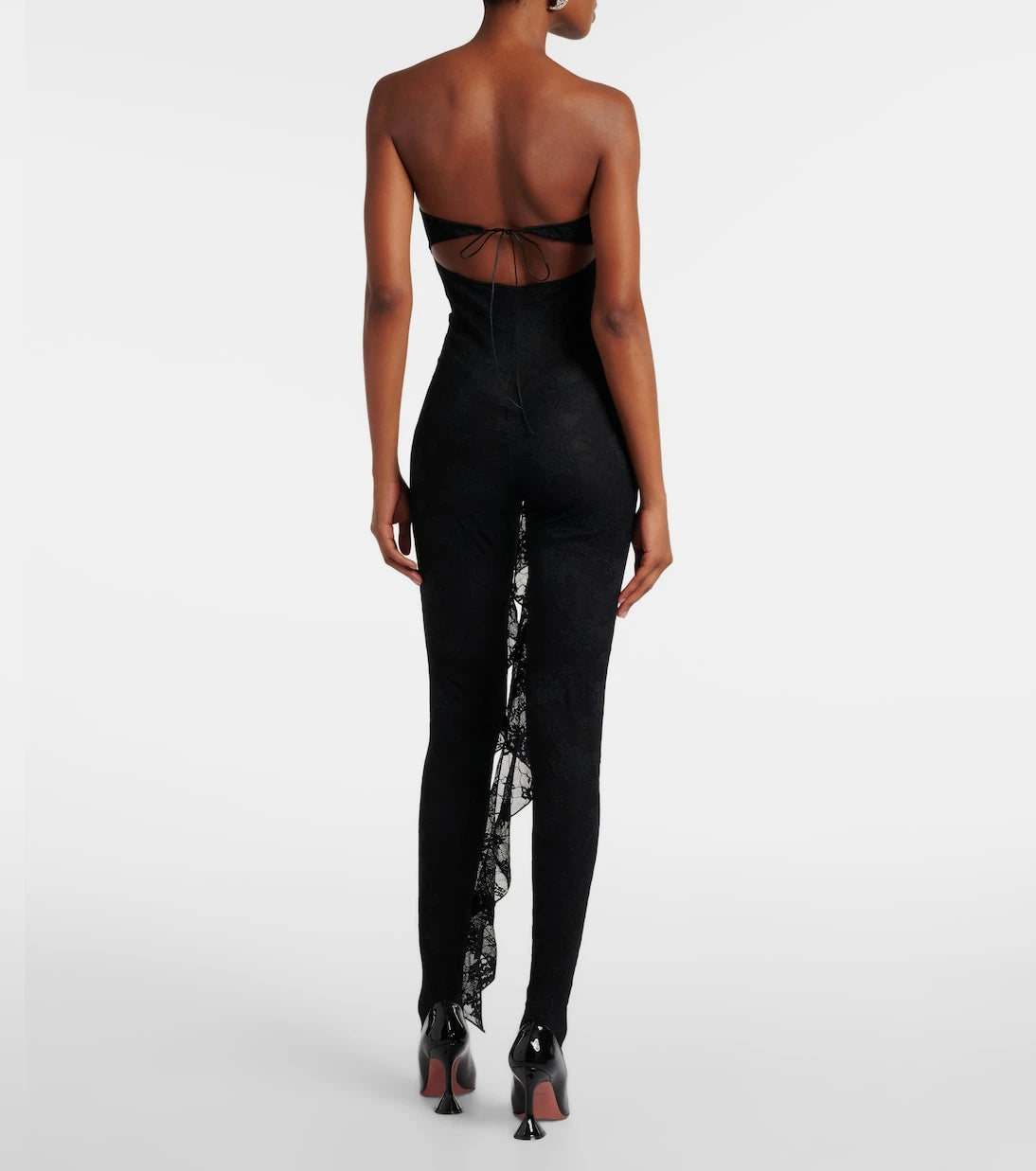 Oséree - Ruffled cutout lace catsuit