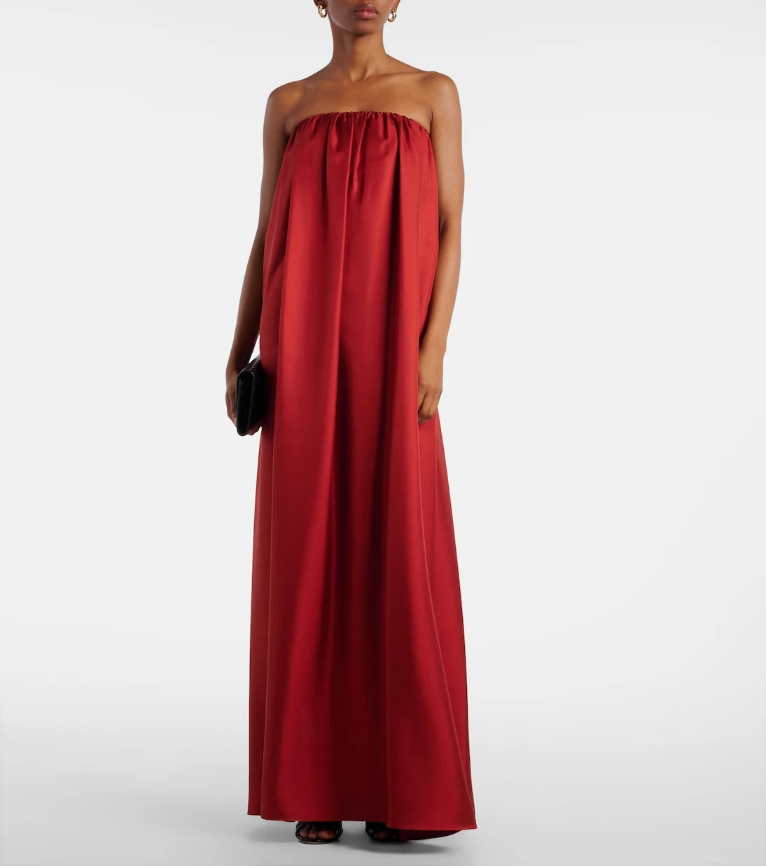 Max Mara - Edda pleated strapless silk gown