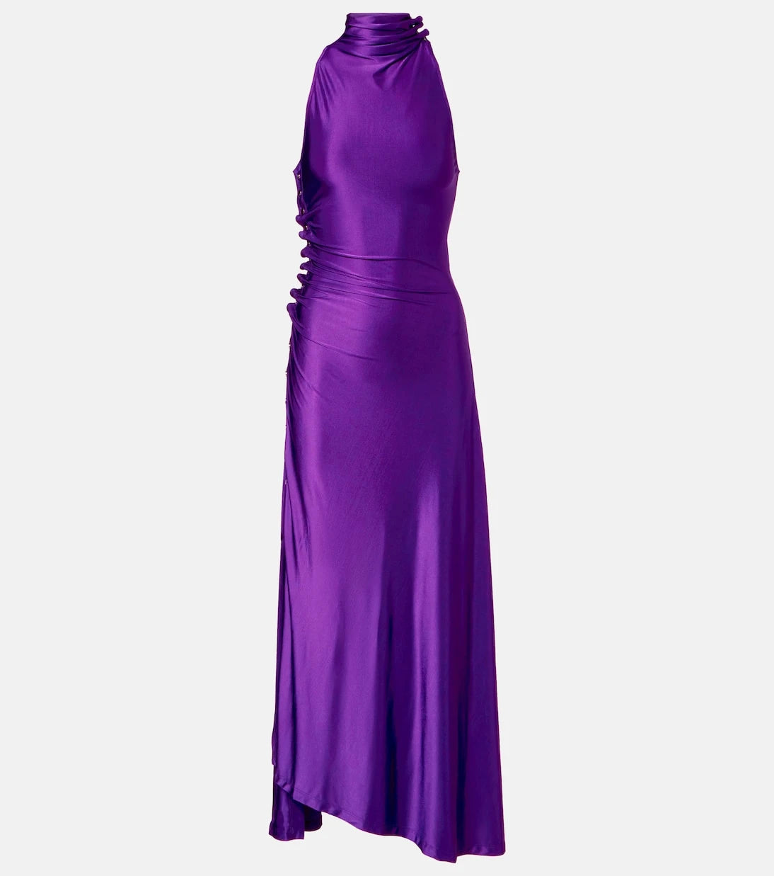 Rabanne - Draped satin jersey cocktail dress