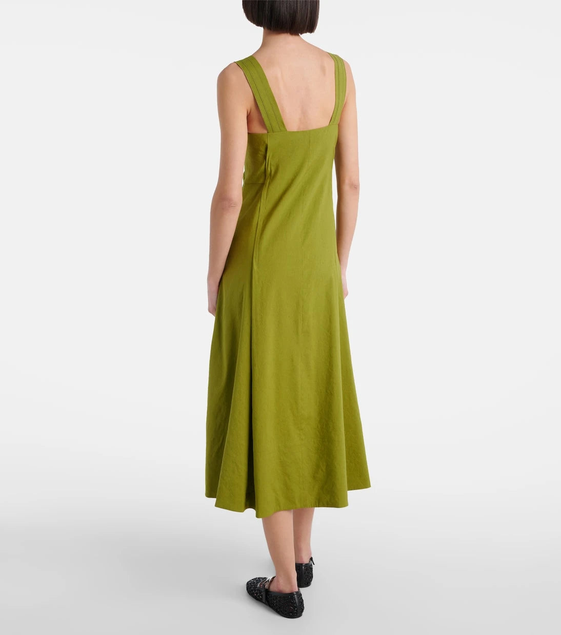 Vince - Linen-blend midi dress