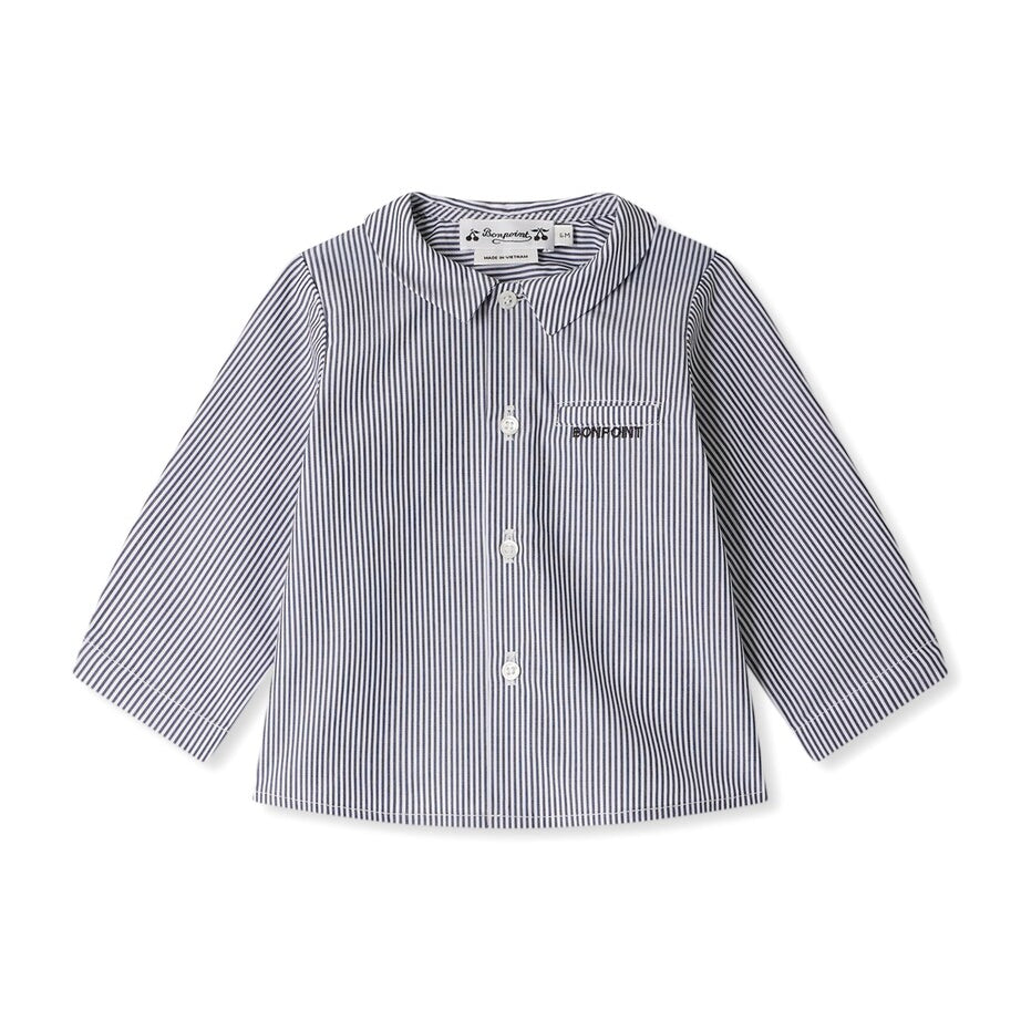 Cotton Boubou Stripe Shirt (6-36 Months)