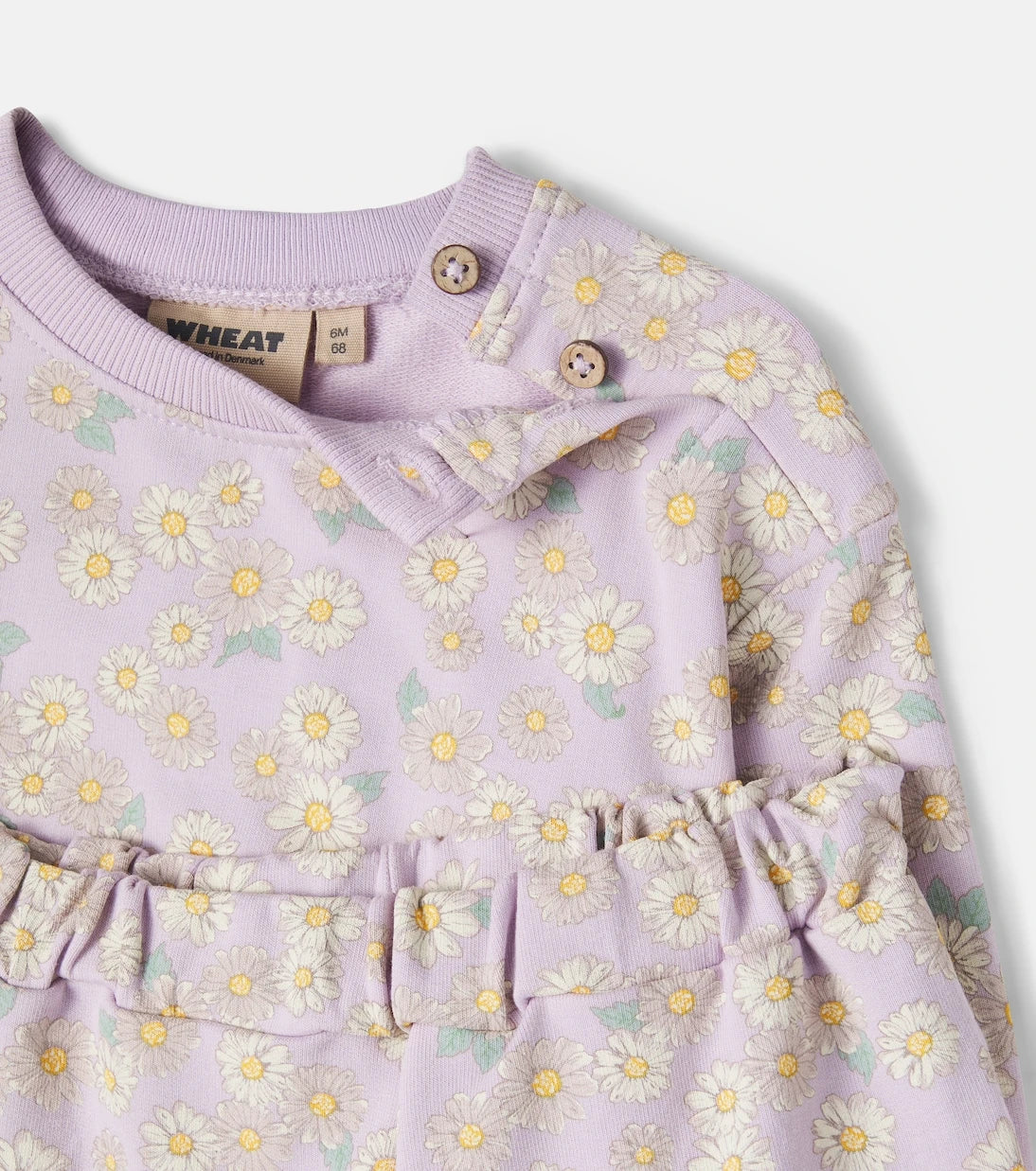 Wheat - Baby Lia floral cotton jersey sweatshirt